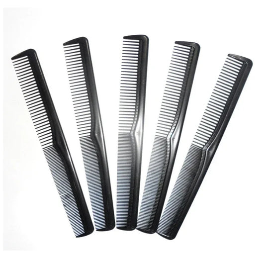 5-Piece Carbon Fiber Salon Comb Set – Anti-Static & Heat Resistant Salon Hair Comb Set Oasis Select 208-Black-02-5PCS