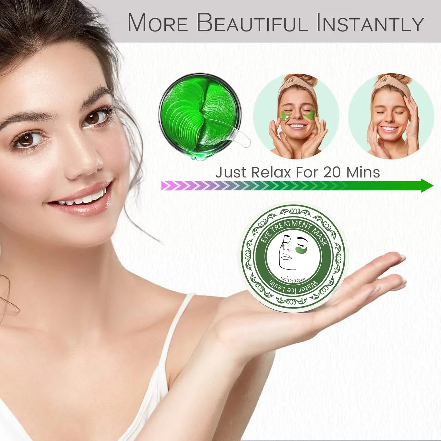 Under-Eye Hydrogel Patches – Brighten & Firm | 60 Pcs