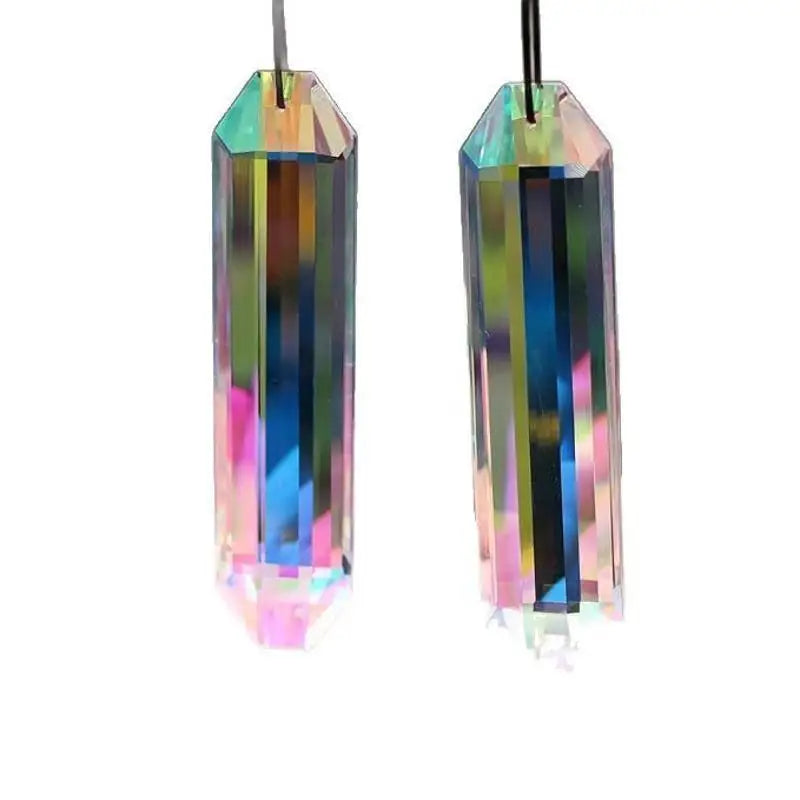 Sun Catcher Crystal Prism Wind Chime Long Pendant Indoor Garden