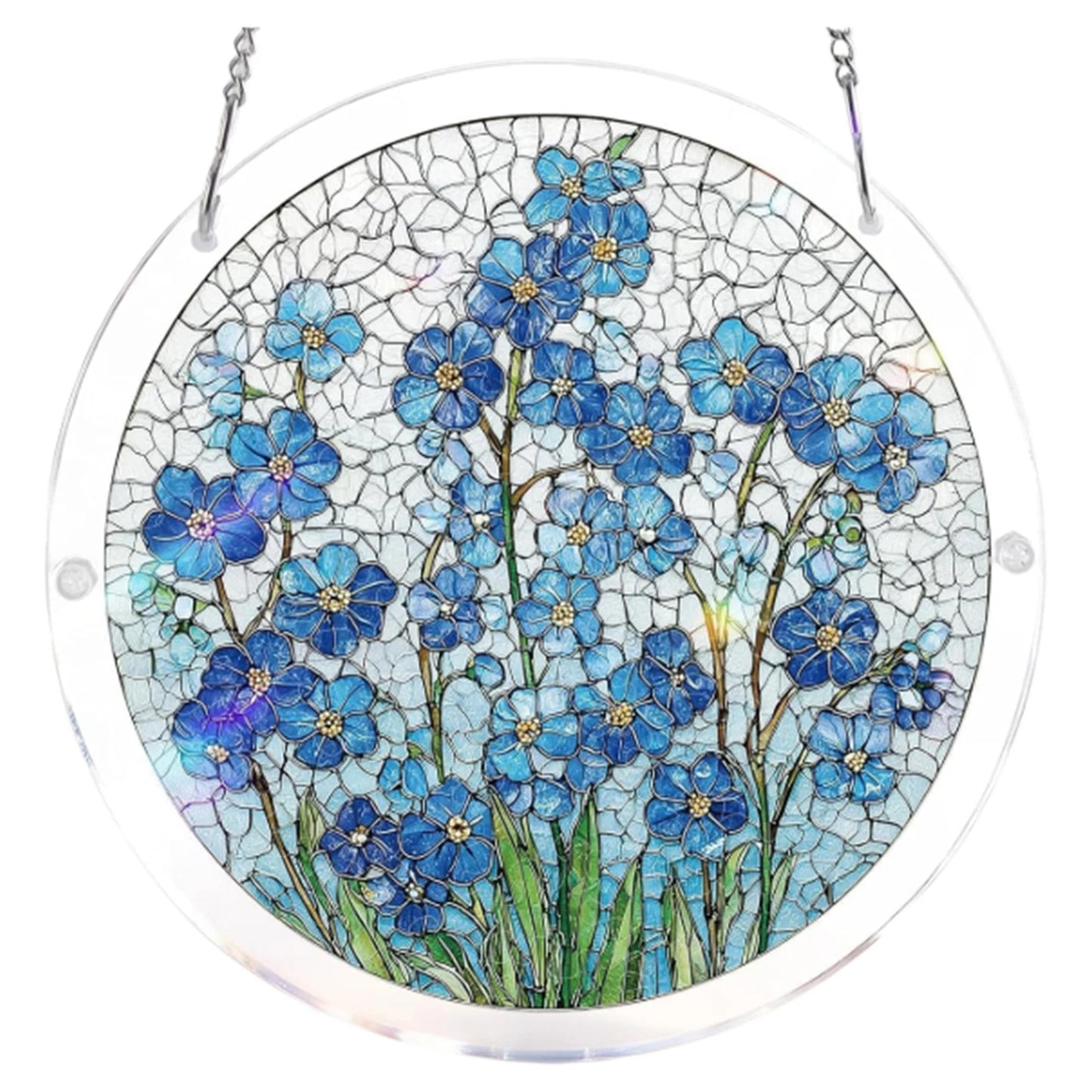 Sun Catcher Puzzle Curtain Decoration Unique Acrylic Sun Catcher Puzzle Kit 7.36 Inch for Doors Garden and Window Hanging Home Peaceful Pleasures Health and Wellness Y