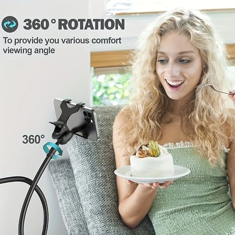 Flexible Gooseneck Phone Holder – Long Arm Clamp Mount Stand