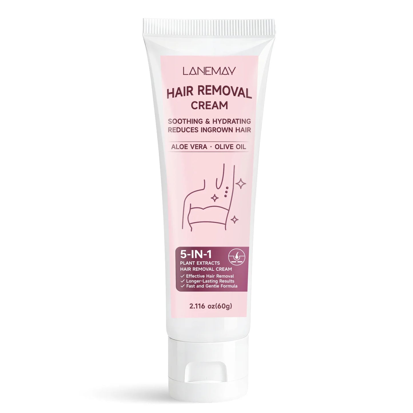 5-in-1 Hair Removal Cream – Aloe Vera & Olive Oil | 60g