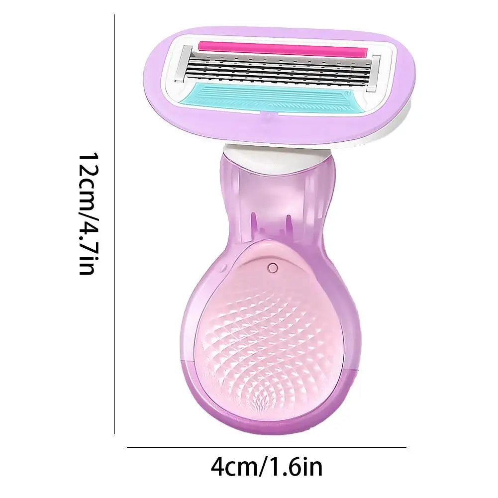 Portable Women Razor for Travel Face Leg Bikini Body Hair Shaving With Protective Net Blade Lady Manual Shaver Set Peaceful Pleasures Health and Wellness