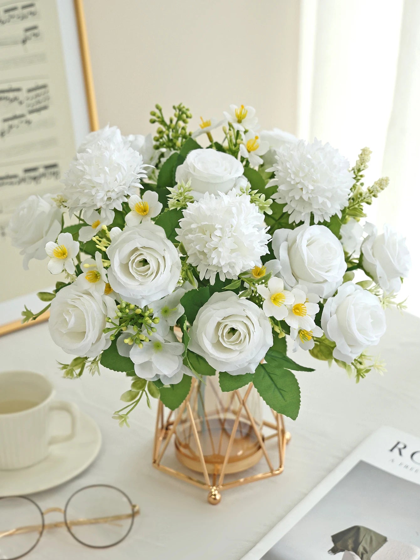 Artificial Silk Hydrangea Rose Bouquet | Wedding & Home Decor