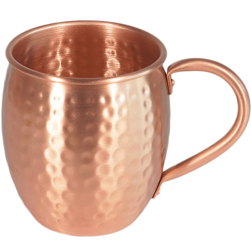 100% Copper Moscow Mule Mug Durable Coppery Beer Mugs 12OZ Coffee Mug Milk Cup Pure Copper Bar Cup Drinkware Peaceful Pleasures Health and Wellness Solid Copper Cup-1PC 350ml
