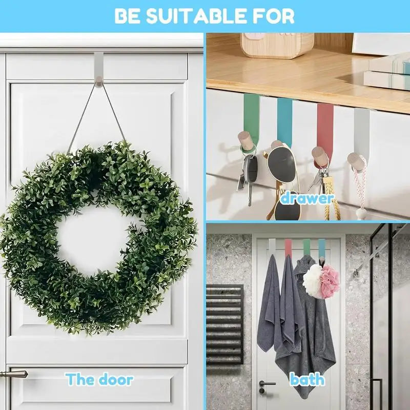 Wreath Hanger For Front Door Wreath Hook Front Door Garland Metal Hanger Hook Non-Scratch Christmas Decor Door Hook With Ball Peaceful Pleasures Health and Wellness