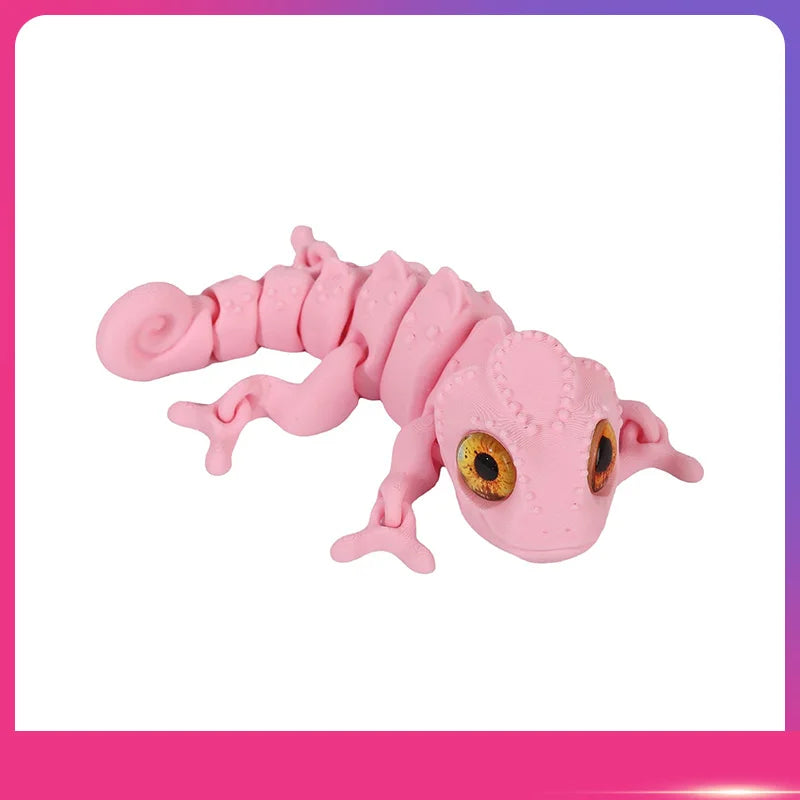 3D Printed Articulated Chameleon Figure | Movable Joints Toy