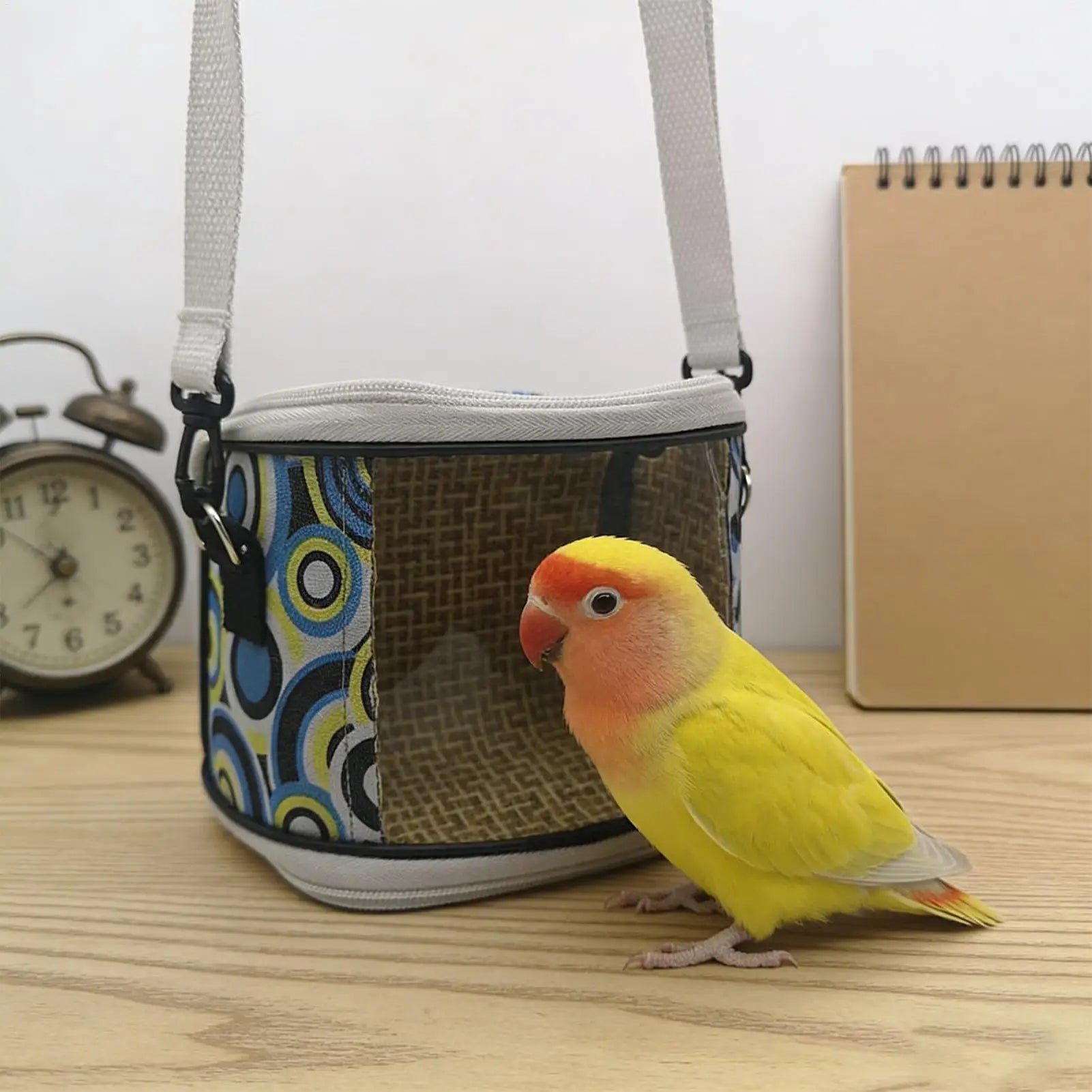 Breathable Bird Carrier Pouch Portable Travel Carrier for Lovebirds Cockatiels Macaw, Outdoor Carrying Bag for Vet Visit Walking Peaceful Pleasures Health and Wellness