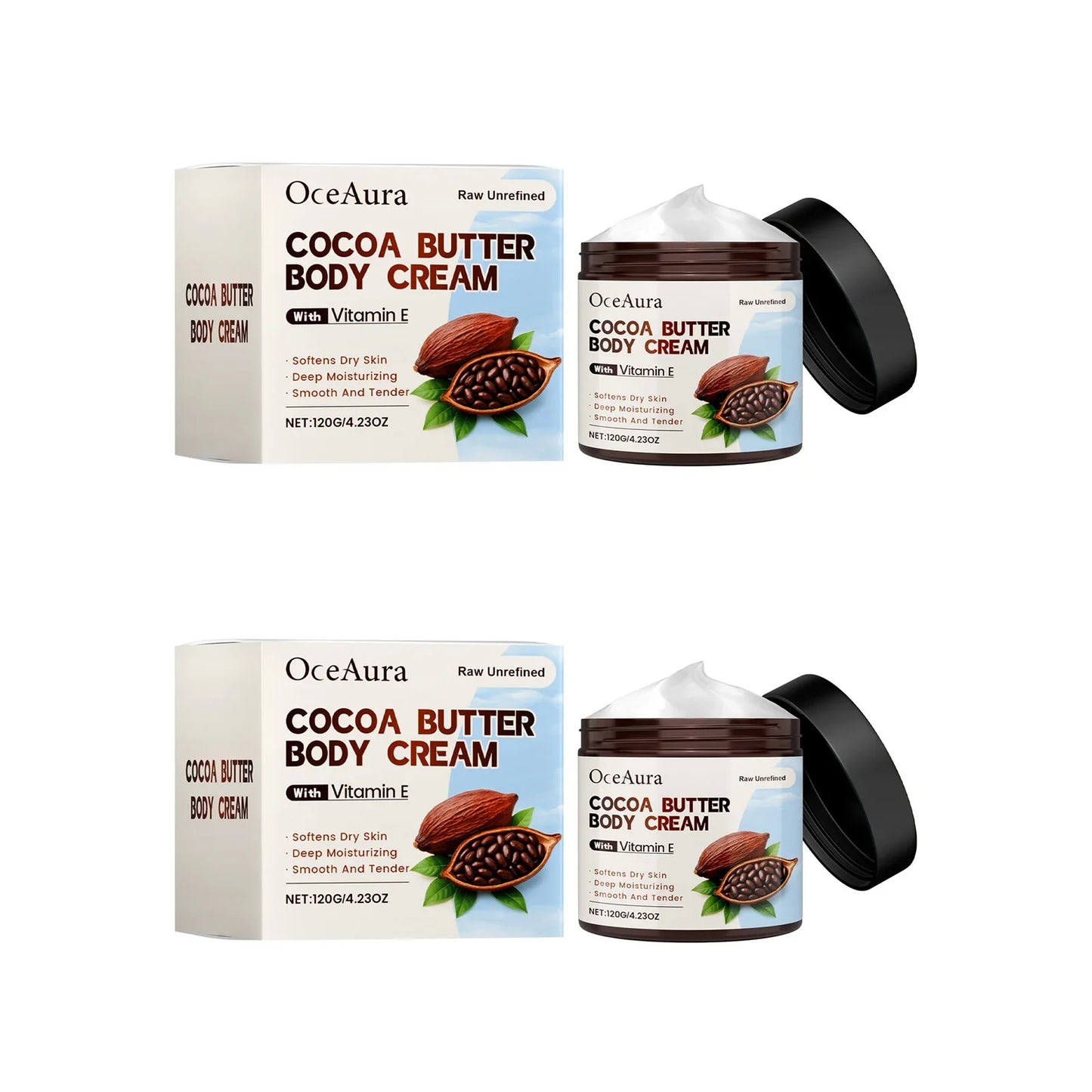 OceAura Cocoa Butter Body Lotion – Deep Moisture & Brightening