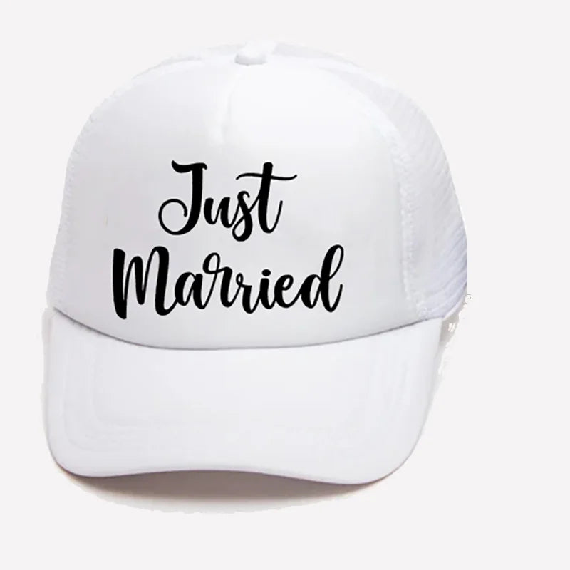 Just Married Trucker Hat | Newlywed Couples Wedding Gift