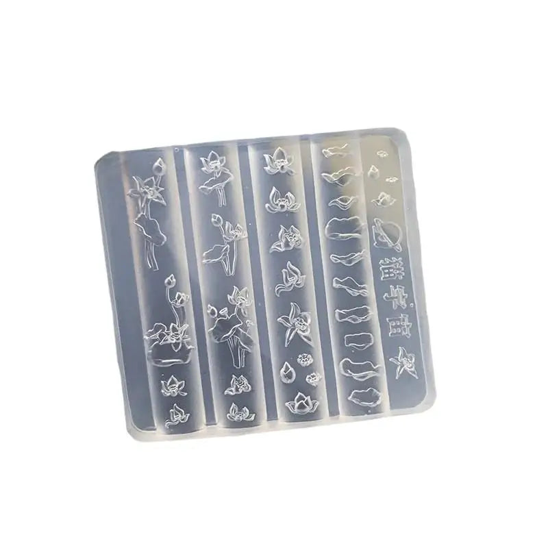 3D Lotus Silicone Nail Art Mold | UV Gel & Acrylic DIY