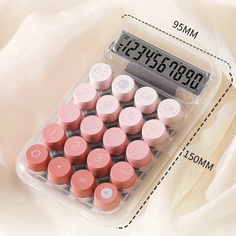 Cute Gradient 10-Digit Desktop Calculator – Battery Powered