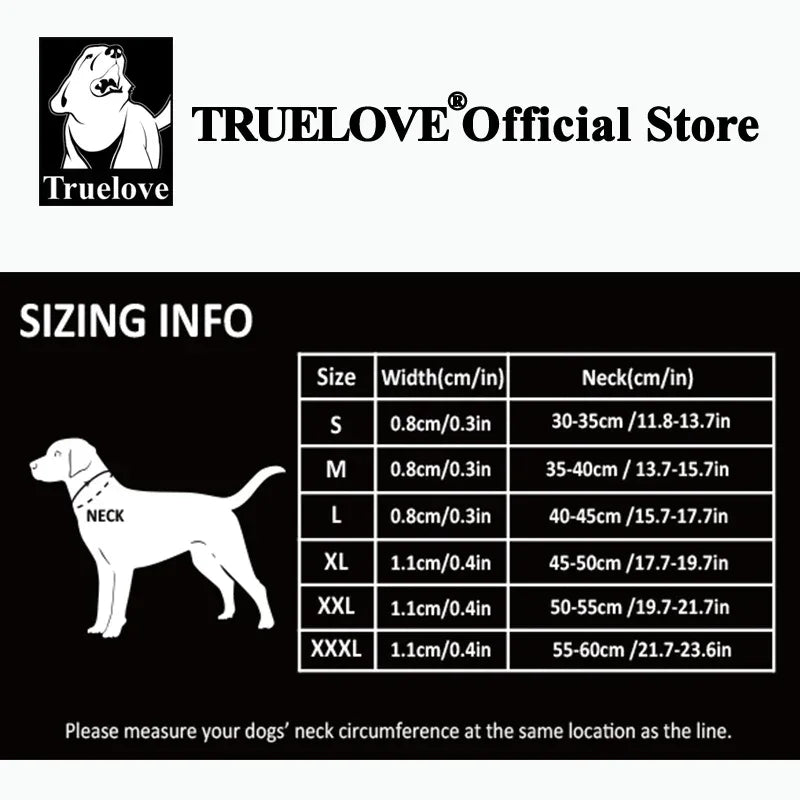 Truelove P-Chain Reflective Nylon Dog Collar TLC5373 Peaceful Pleasures Health and Wellness