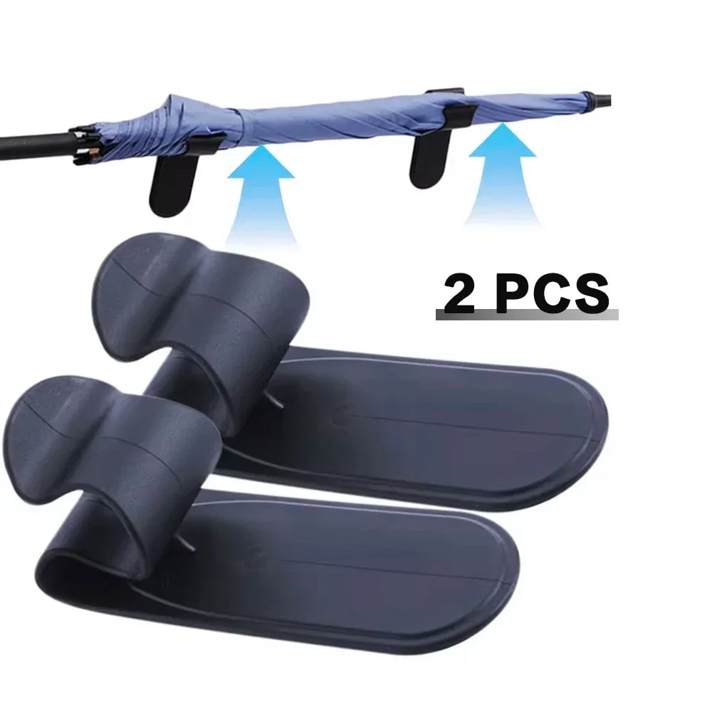 1/2pcs New Car Umbrella Holders Trunk Storage Organizer Hook Umbrella Mounting Bracket Interior Auto Accessories Peaceful Pleasures Health and Wellness
