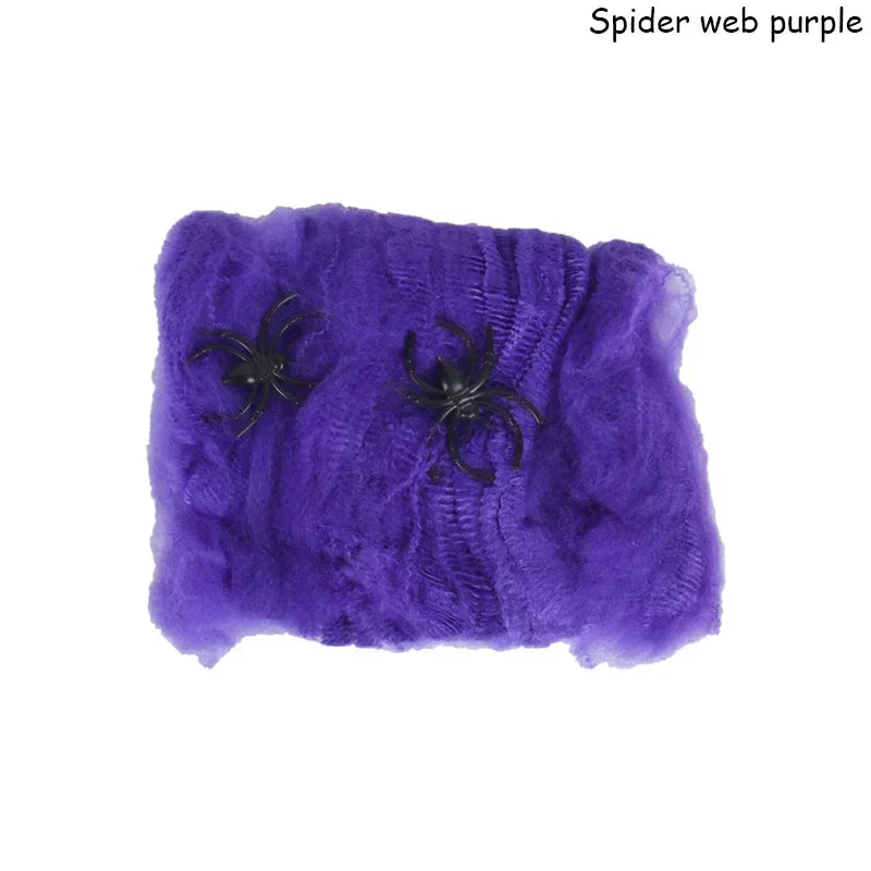 Halloween Stretchy Spider Web Cobweb Decoration Prop – 1–20 PCS