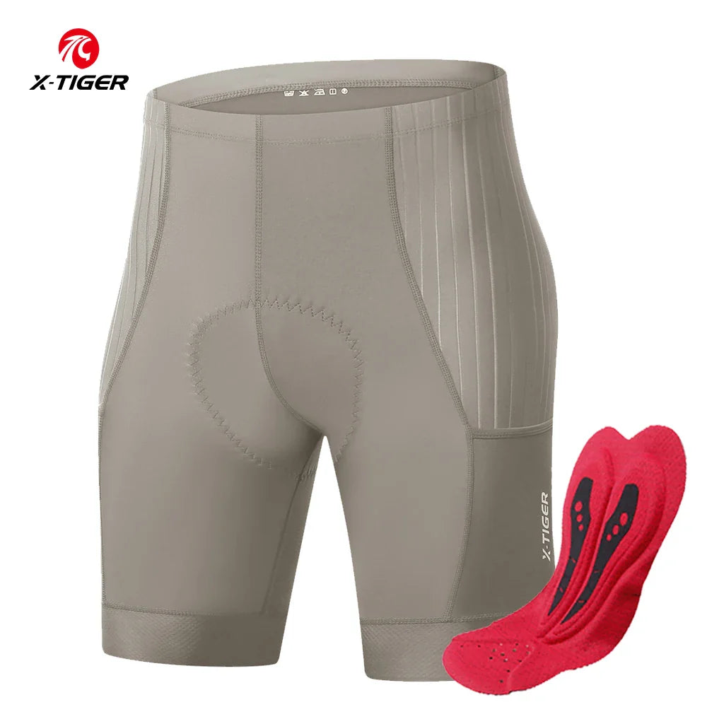 X-TIGER Men's Padded Cycling Shorts – Breathable Road Bike