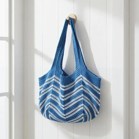 Women's Knitted Tote Bag – Beach, Casual & Commute Shopper Knitted Tote Bag Oasis Select