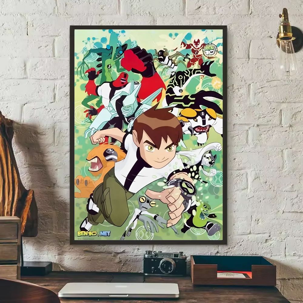 Ben 10 HD Waterproof PVC Wall Poster | Cartoon Home Decor Wall Art Poster Peaceful Pleasures Health and Wellness z2 30X40cmNoframe
