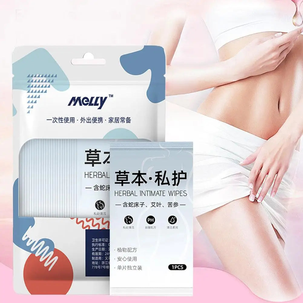 Natural Herbal Intimate Wipes for Women – 20pk Sensitive Skin