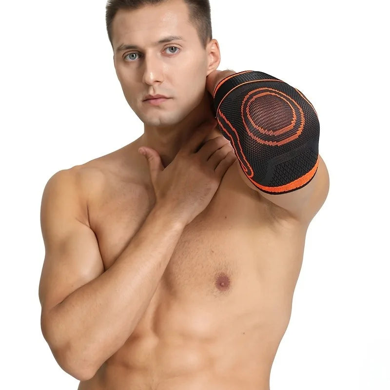 1pc Sports Elbow Protector For Men And Women, Joint Sleeve Protector Arm Sheath, Tennis Elbow Belt Strap Pressurized Winding Peaceful Pleasures Health and Wellness