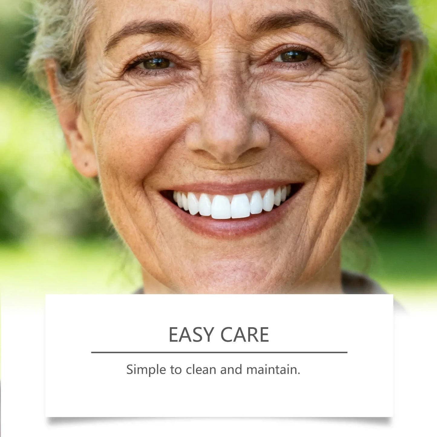 Adjustable Silicone Dentures Full Set – Natural Smile for Men & Women