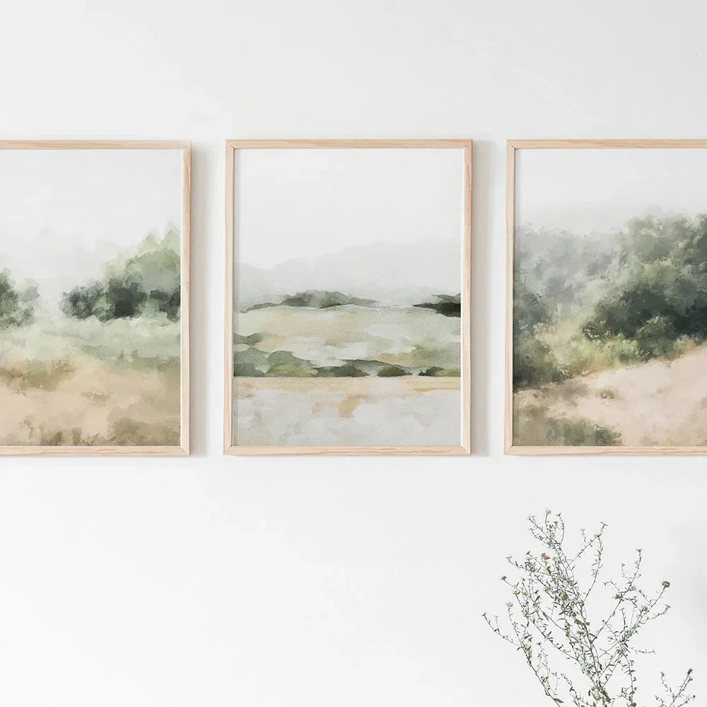 Scandinavian Simple Abstract Wall Art Neutral Landscape HD Canvas Oil Painting Poster Prints Home Bedroom Living Room Decoration Peaceful Pleasures Health and Wellness
