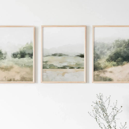 Scandinavian Simple Abstract Wall Art Neutral Landscape HD Canvas Oil Painting Poster Prints Home Bedroom Living Room Decoration Peaceful Pleasures Health and Wellness