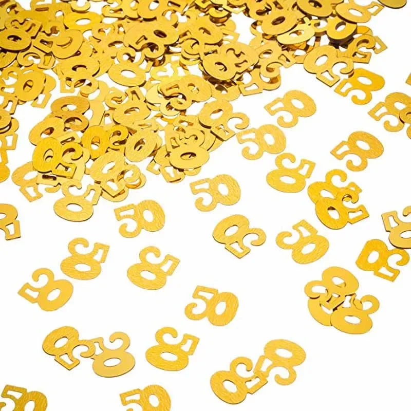 Number Confetti Balloons 30 40 50 60 Birthday Anniversary Decor Party Balloon Decor Peaceful Pleasures Health and Wellness Confetti 50