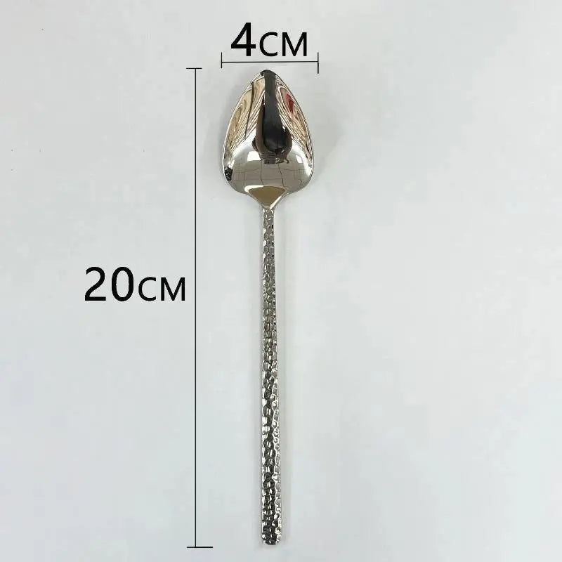 304 Stainless Steel Heart Spoon – Mirror Polished Long Handle