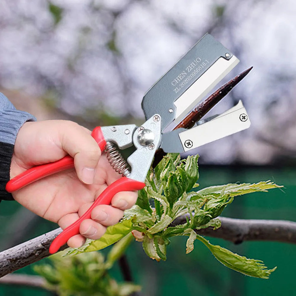 Thick Branch Grafting Machine Aluminum Alloy Fruit Tree Seedling Grafting Shear Bud Splicing Knife Grafter Tool Gardening Tools Peaceful Pleasures Health and Wellness
