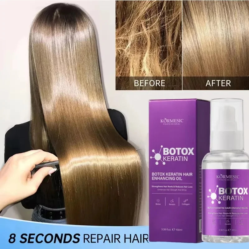 Keratin Hair Essence Oil – Smooth Frizzy & Nourish Damaged Hair