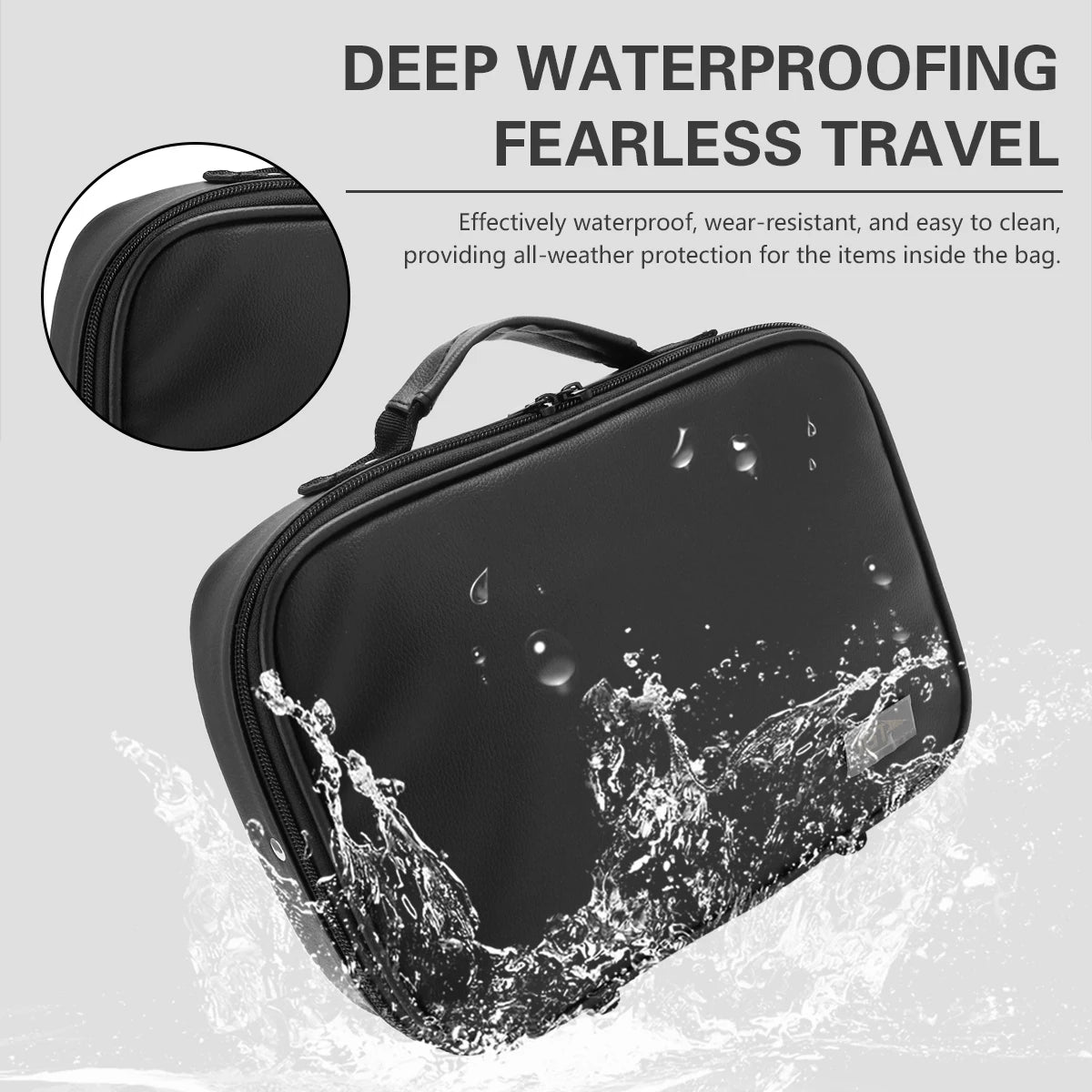 Large Capacity Waterproof Cosmetic Case, Protective Storage Organizer, Beauty Makeup Carrying Bag for Cosmetics & Beauty Tools Peaceful Pleasures Health and Wellness