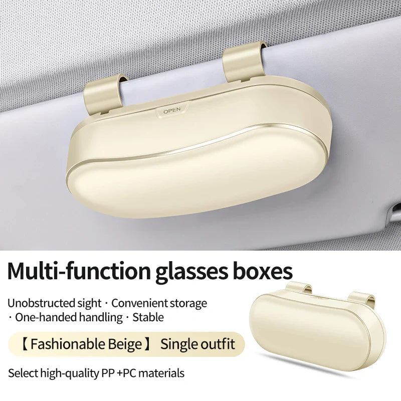 Car Sun Visor Glasses Holder – ABS Eyeglass Storage Case