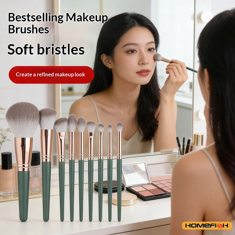 Cosmetic Powder & Blush Blending Brush Set – 14Pcs Soft Fluffy Makeup Tools for Eye Shadow & Foundation Peaceful Pleasures Health and Wellness