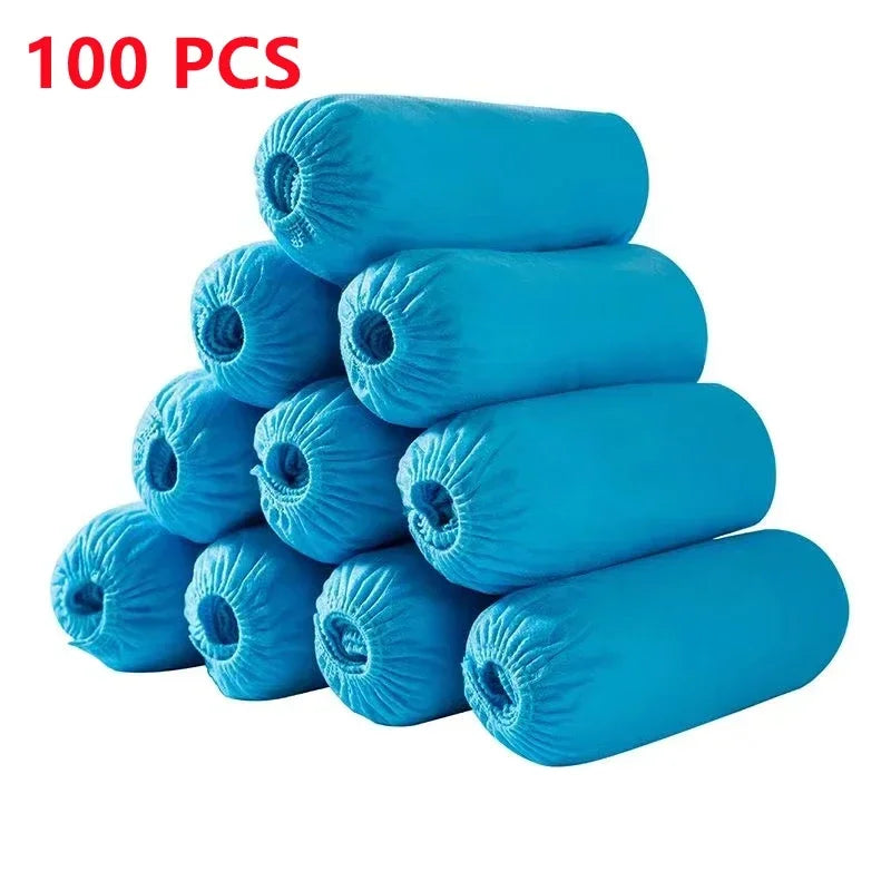 Disposable Shoe & Boot Covers 100-Pack | Non-Slip Foot Booties