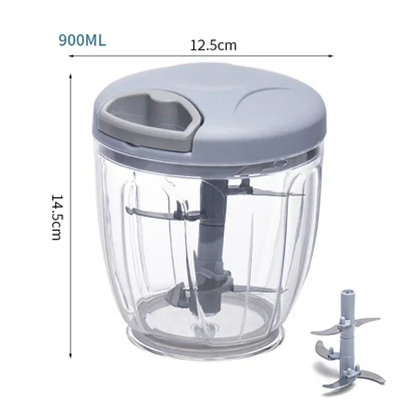 Manual Garlic Chopper & Vegetable Cutter 500ml/900ml