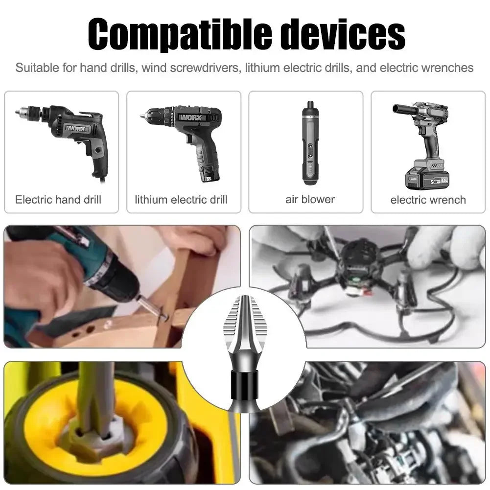 K5 High Magnetic Screwdriver Drill Bit Set Universal Anti-Slip Teeth Phillips Magnetic Electric Screwdriver Set Lengths 25-150mm Peaceful Pleasures Health and Wellness
