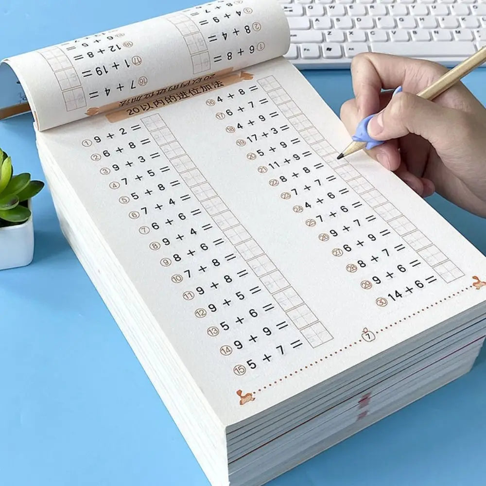 64 Pages Addition and Subtraction Arithmetic Exercise Books 10-100 Quick Calculation Math Arithmetic Books Math Training Peaceful Pleasures Health and Wellness