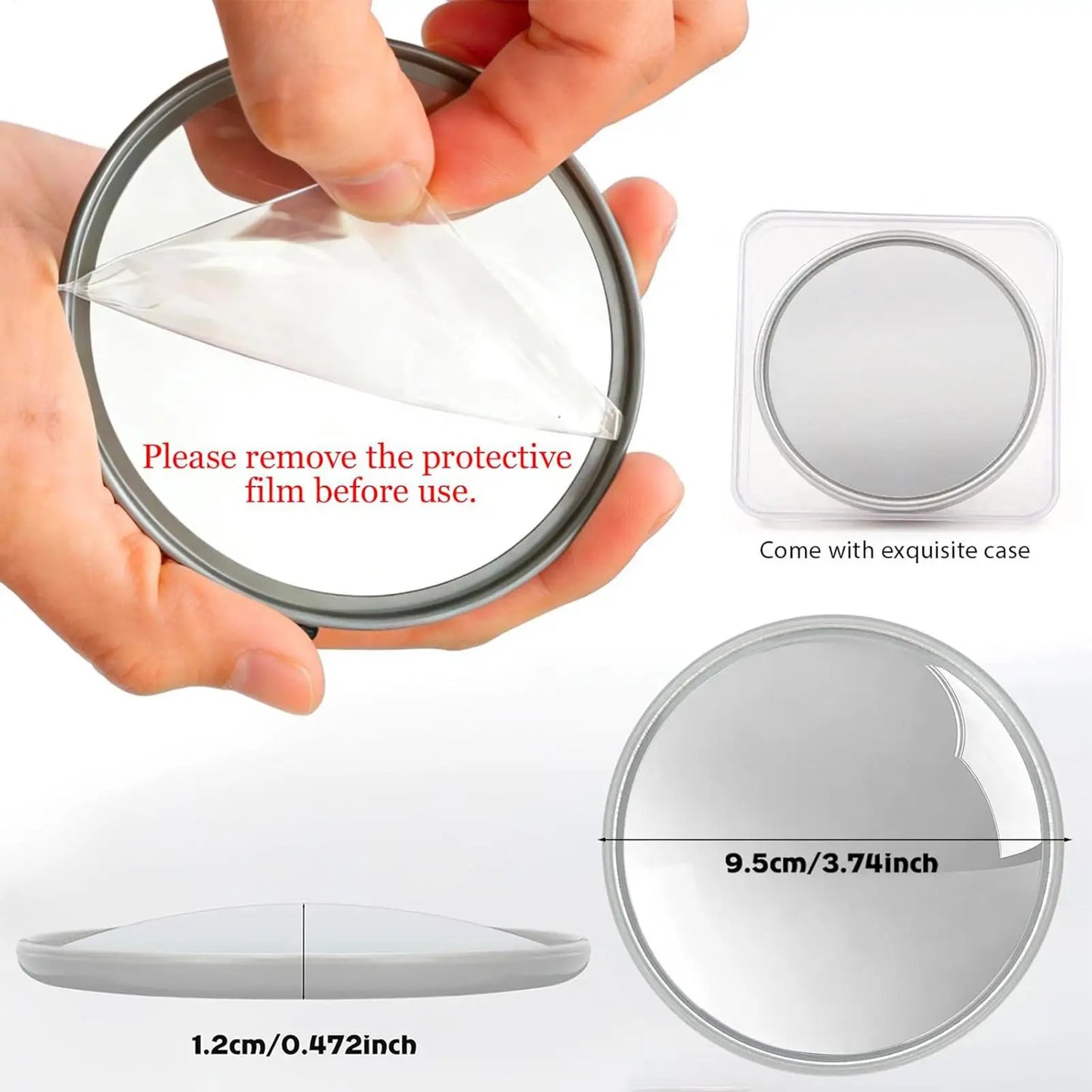 Round Convex Handheld Mirror – Travel Selfie & Photo Prop