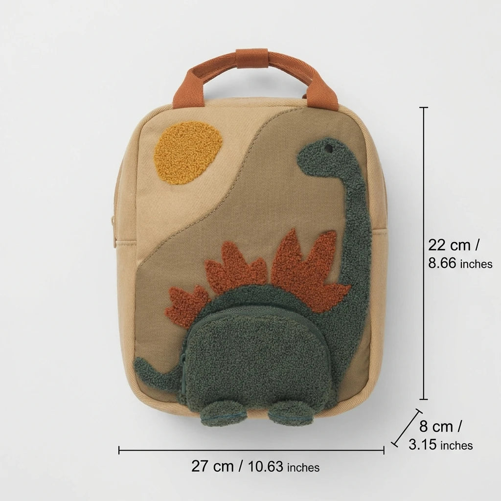 Kids Cartoon Dinosaurs Backpack Animal Shape School Bag Lightweight PVC Waterproof Design for Preschool Peaceful Pleasures Health and Wellness