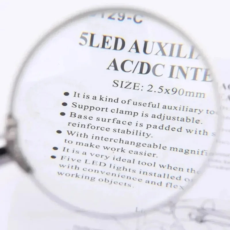 High-end Handheld Magnifying Glass Classic 5x Semi Metallic Circular 60mm for High-definition Jewelry Appraisal Reading Peaceful Pleasures Health and Wellness