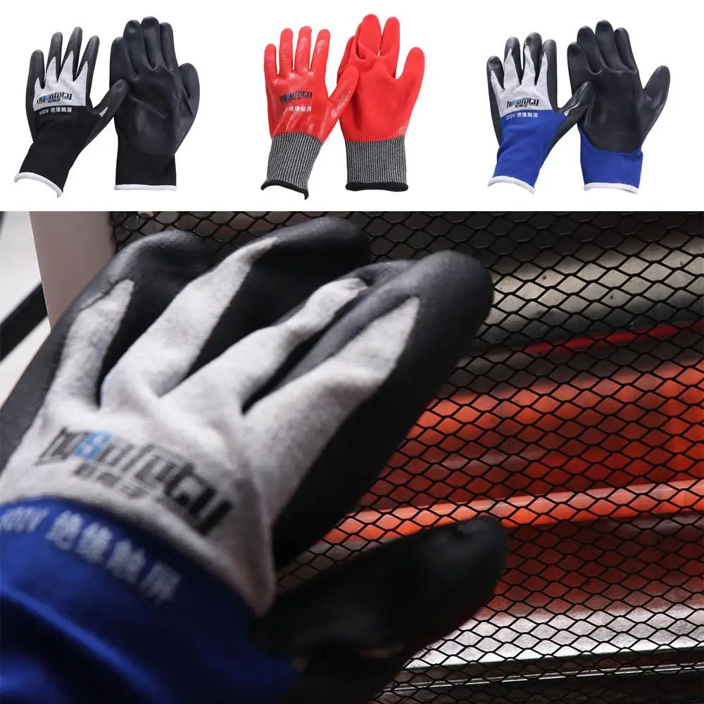 Withstanding Voltage 400V/500V Electrical Insulating Gloves Oil Proof Touch Screen Anti-Electricity Gloves Safety Ultrathin Peaceful Pleasures Health and Wellness