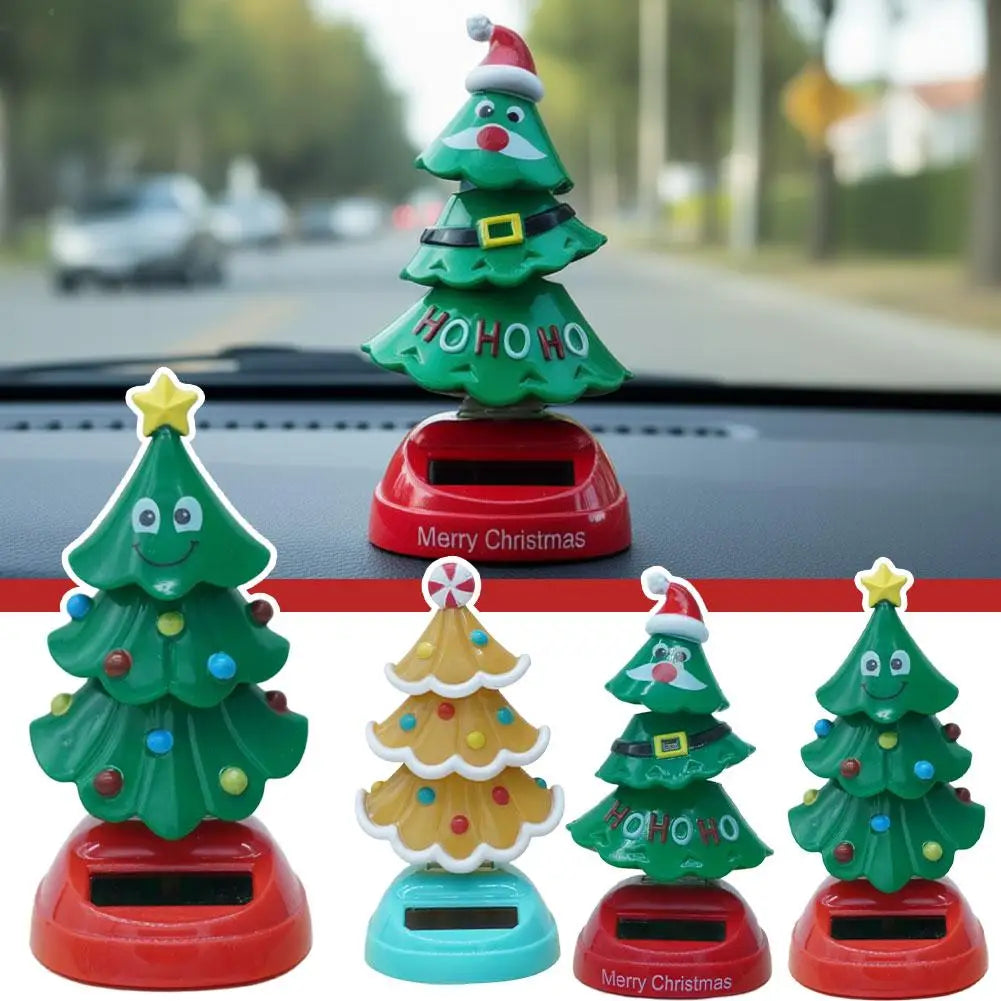 Solar Dancing Christmas Tree Car Ornament 2025 | Dashboard Car Dashboard Ornament Peaceful Pleasures Health and Wellness