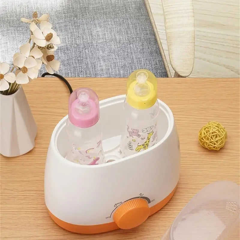 Double Baby Bottle Warmer | Auto Shut-Off & 3 Temp Settings