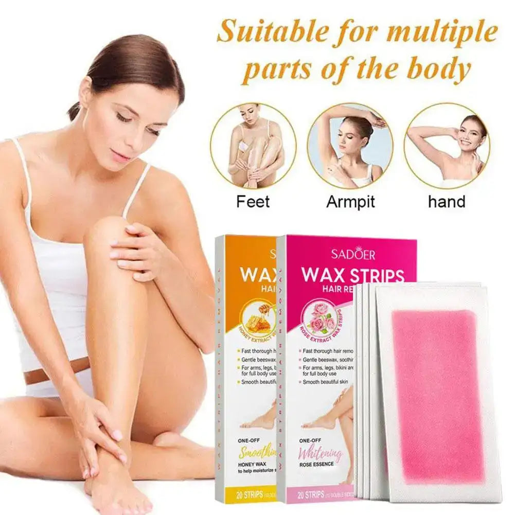 Hair Removal Wax Strips – Face, Body & Bikini, 10ct Peaceful Pleasures Health and Wellness