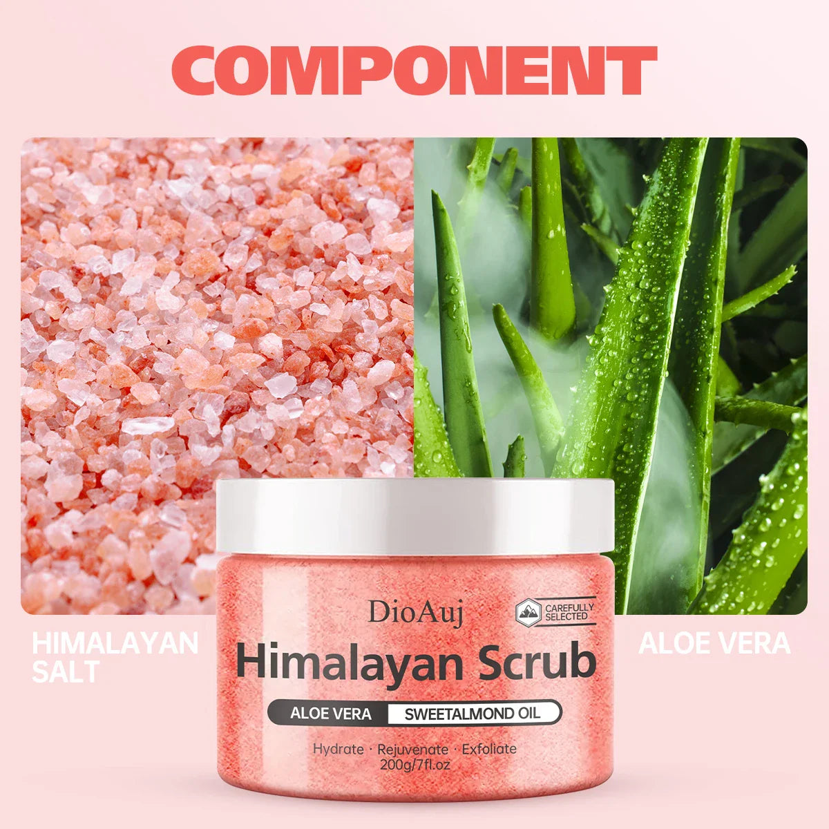 Himalayan Salt Scrub & Body Soufflé – Natural Exfoliant 200g