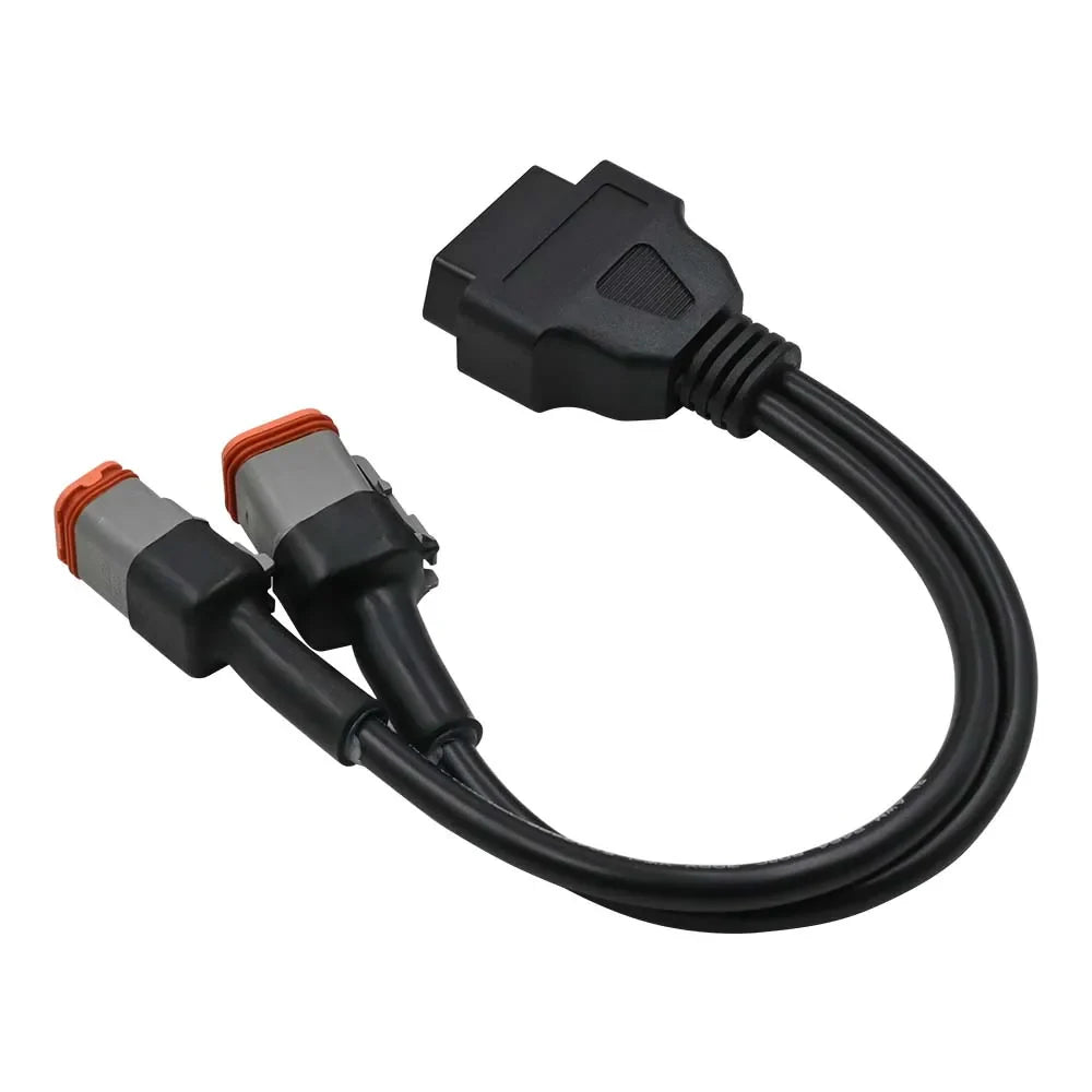 2-in-1 Motorcycle OBD2 Connector – 4 & 6 Pin Harley Adapter