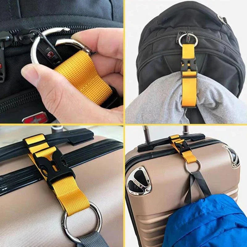 Multifunctional Backpack Hanging Buckle Portable Travel Suitcase Hook Backbin Belt Buckle Luggage Strap Peaceful Pleasures Health and Wellness