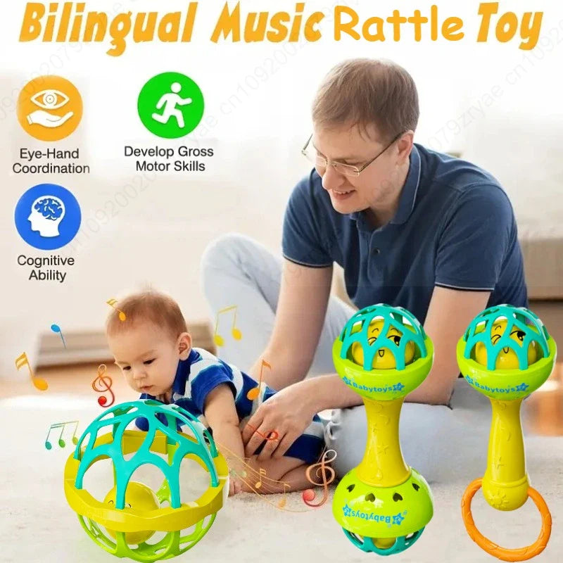 Baby Rattle Grasping Ball Toy | 0–24 Months | Multi-Color