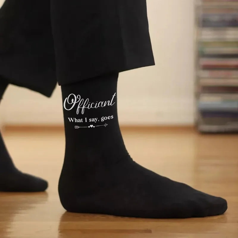Officiant "What I Say Goes" Funny Wedding Socks | Gift